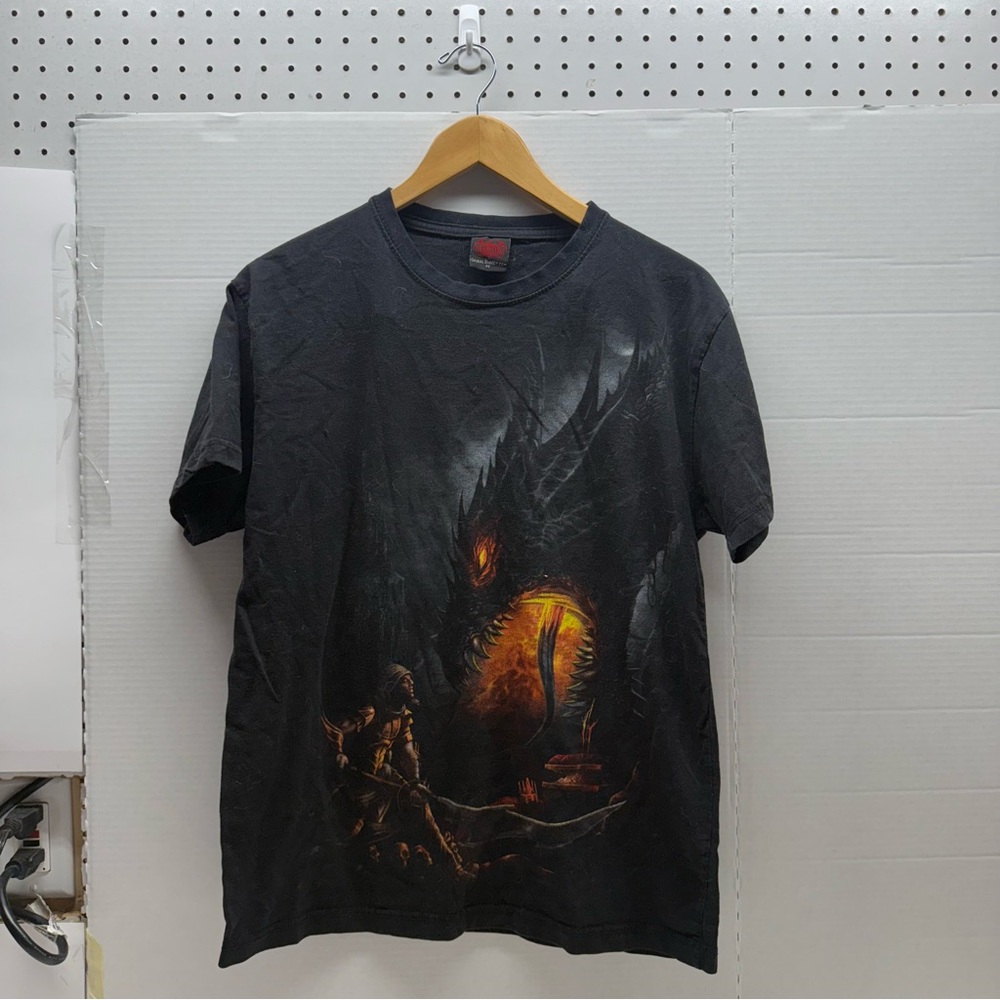 Spiral Direct Y2K Dragon Flame T-Shirt